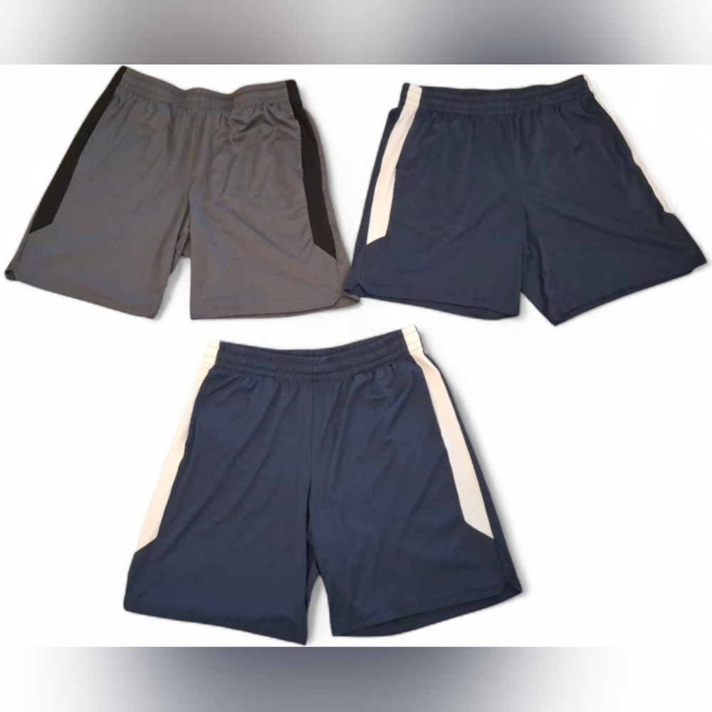 Lot of 3 mens active athletic gym shorts Tek Gear size L